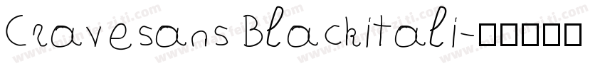 Cravesans Blackitali字体转换